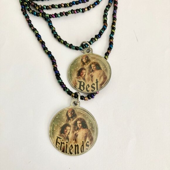 Vintage Disney Pirates of the Caribbean Charm Necklace Best Friends 16" Set of 2 - Picture 5 of 11
